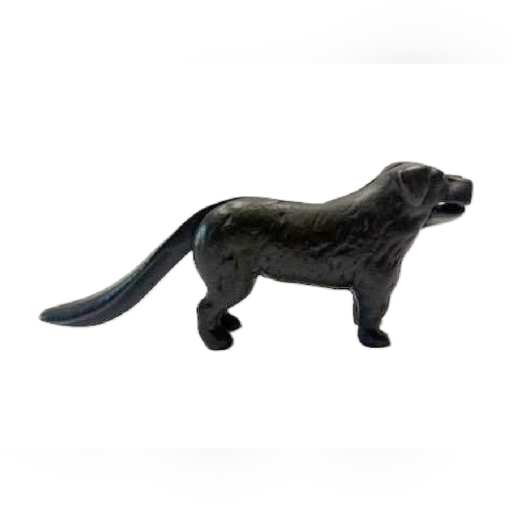 Early 1900s Antique Cast Iron Mechanical Black Dog Figure Nut Cracker